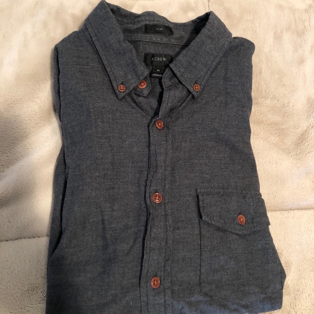 Jcrew charcoal gray button down